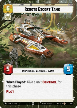 Remote Escort Tank (HYPERSPACE FOIL) single card from Star Wars Unlimited