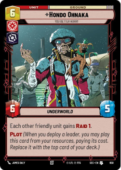 Hondo Ohnaka - You Better Hurry (FOIL) single card from Star Wars Unlimited