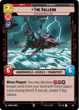The Galleon - Marauding Pirate Ship (FOIL) single card from Star Wars Unlimited