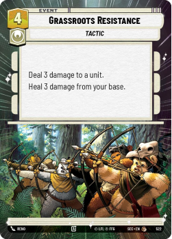 Grassroots Resistance (HYPERSPACE) single card from Star Wars Unlimited