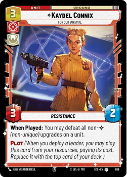 Kaydel Connix - For Our Survival (FOIL) single card from Star Wars Unlimited