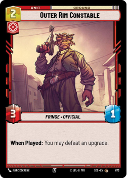 Outer Rim Constable (FOIL) single card from Star Wars Unlimited