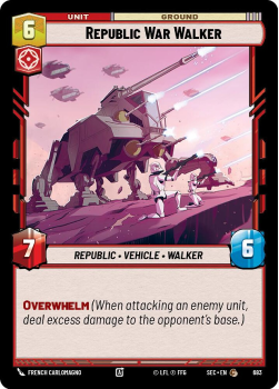 Republic War Walker (FOIL) single card from Star Wars Unlimited