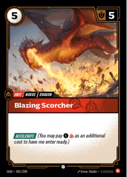 Blazing Scorcher single card from Riftbound : League of Legends Card Game