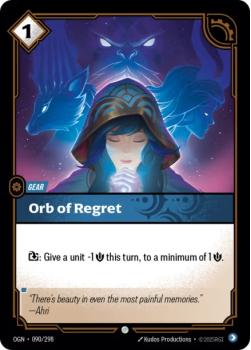 Orb of Regret single card from Riftbound : League of Legends Card Game