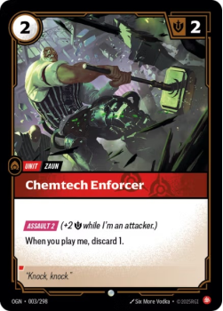 Chemtech Enforcer single card from Riftbound : League of Legends Card Game