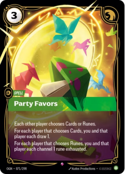 Party Favors single card from Riftbound : League of Legends Card Game
