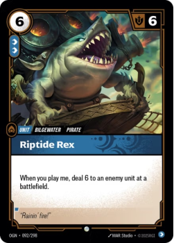 Riptide Rex single card from Riftbound : League of Legends Card Game