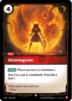 Disintegrate single card from Riftbound : League of Legends Card Game