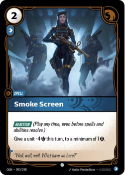 Smoke Screen single card from Riftbound : League of Legends Card Game