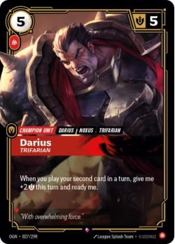 Darius, Trifarian single card from Riftbound : League of Legends Card Game