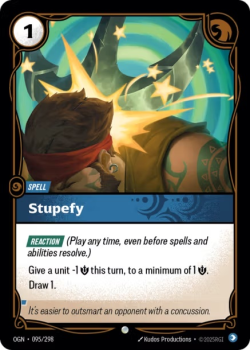 Stupefy single card from Riftbound : League of Legends Card Game