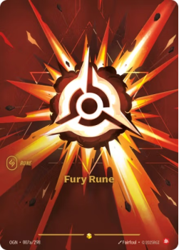 Fury Rune (Alternate Art) single card from Riftbound : League of Legends Card Game