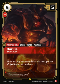 Darius, Trifarian (Alternate Art) single card from Riftbound : League of Legends Card Game