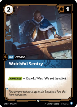 Watchful Sentry single card from Riftbound : League of Legends Card Game