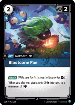 Blastcone Fae single card from Riftbound : League of Legends Card Game