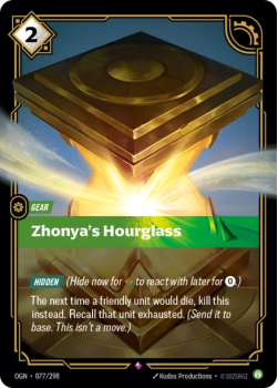 Zhonya's Hourglass single card from Riftbound : League of Legends Card Game