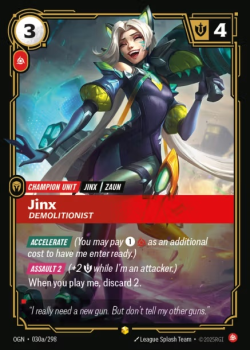Jinx, Demolitionist (Alternate Art) single card from Riftbound : League of Legends Card Game