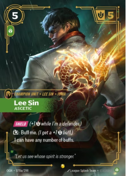 Lee Sin, Ascetic (Alternate Art) single card from Riftbound : League of Legends Card Game