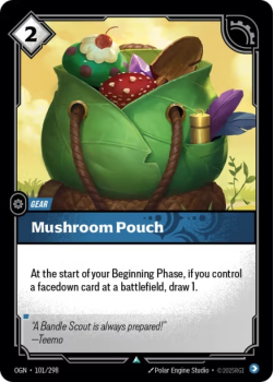 Mushroom Pouch single card from Riftbound : League of Legends Card Game
