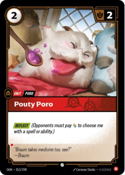 Pouty Poro single card from Riftbound : League of Legends Card Game