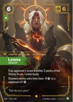 Leona, Zealot (Alternate Art) single card from Riftbound : League of Legends Card Game