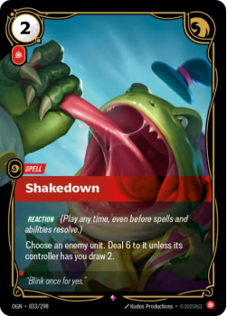 Shakedown single card from Riftbound : League of Legends Card Game