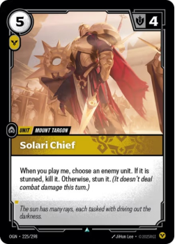 Solari Chief (FOIL) single card from Riftbound : League of Legends Card Game