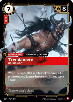 Tryndamere, Barbarian single card from Riftbound : League of Legends Card Game
