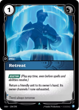 Retreat single card from Riftbound : League of Legends Card Game