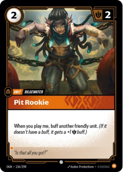 Pit Rookie single card from Riftbound : League of Legends Card Game