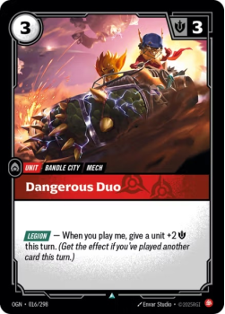 Dangerous Duo single card from Riftbound : League of Legends Card Game