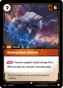 Stormclaw Ursine single card from Riftbound : League of Legends Card Game