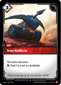 Iron Ballista single card from Riftbound : League of Legends Card Game