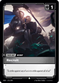 Recruit (DE) // Buff single card from Riftbound : League of Legends Card Game