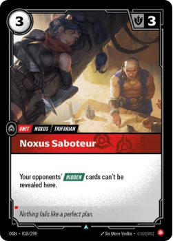 Noxus Saboteur single card from Riftbound : League of Legends Card Game