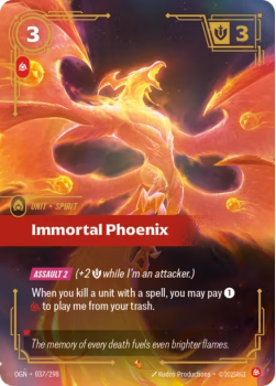 Immortal Phoenix single card from Riftbound : League of Legends Card Game