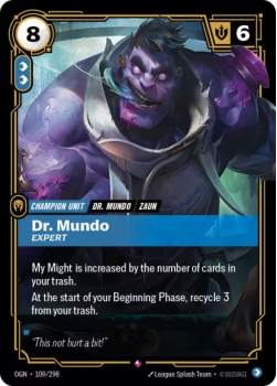 Dr. Mundo, Expert single card from Riftbound : League of Legends Card Game