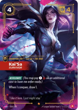 Kai'Sa, Survivor single card from Riftbound : League of Legends Card Game