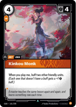 Kinkou Monk single card from Riftbound : League of Legends Card Game