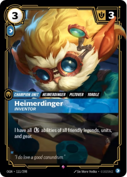 Heimerdinger, Inventor single card from Riftbound : League of Legends Card Game