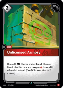 Unlicensed Armory single card from Riftbound : League of Legends Card Game