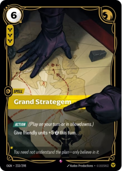 Grand Strategem single card from Riftbound : League of Legends Card Game