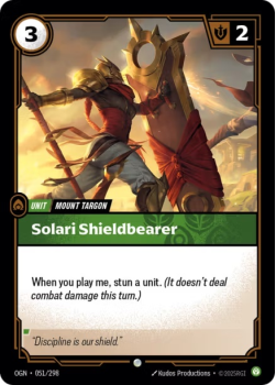 Solari Shieldbearer single card from Riftbound : League of Legends Card Game