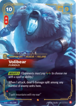 Volibear, Furious single card from Riftbound : League of Legends Card Game