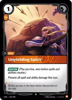 Unyielding Spirit single card from Riftbound : League of Legends Card Game