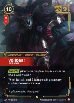Volibear, Furious (Alternate Art) single card from Riftbound : League of Legends Card Game