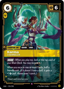 Karma, Channeler single card from Riftbound : League of Legends Card Game