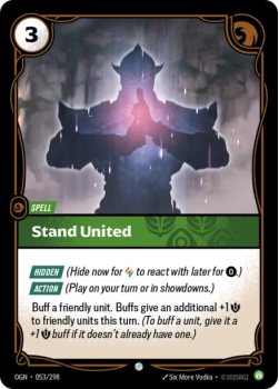 Stand United single card from Riftbound : League of Legends Card Game