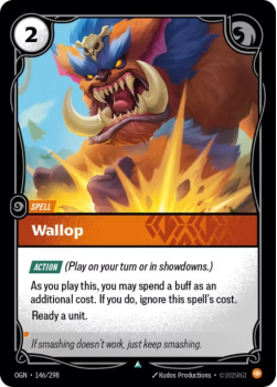 Wallop single card from Riftbound : League of Legends Card Game